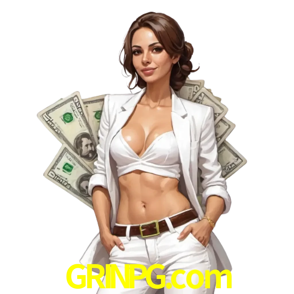 woman with money playing in grinpg bet casino
